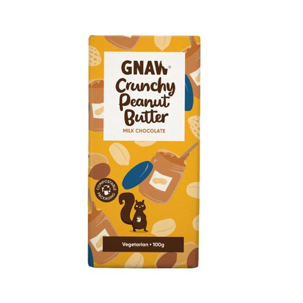 Gnaw Crunchy Peanut Butter Milk Chocolate Bar