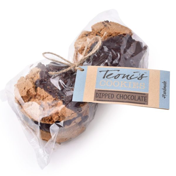 Teoni’s Dipped Chocolate Chip Oat Crunch Cookies